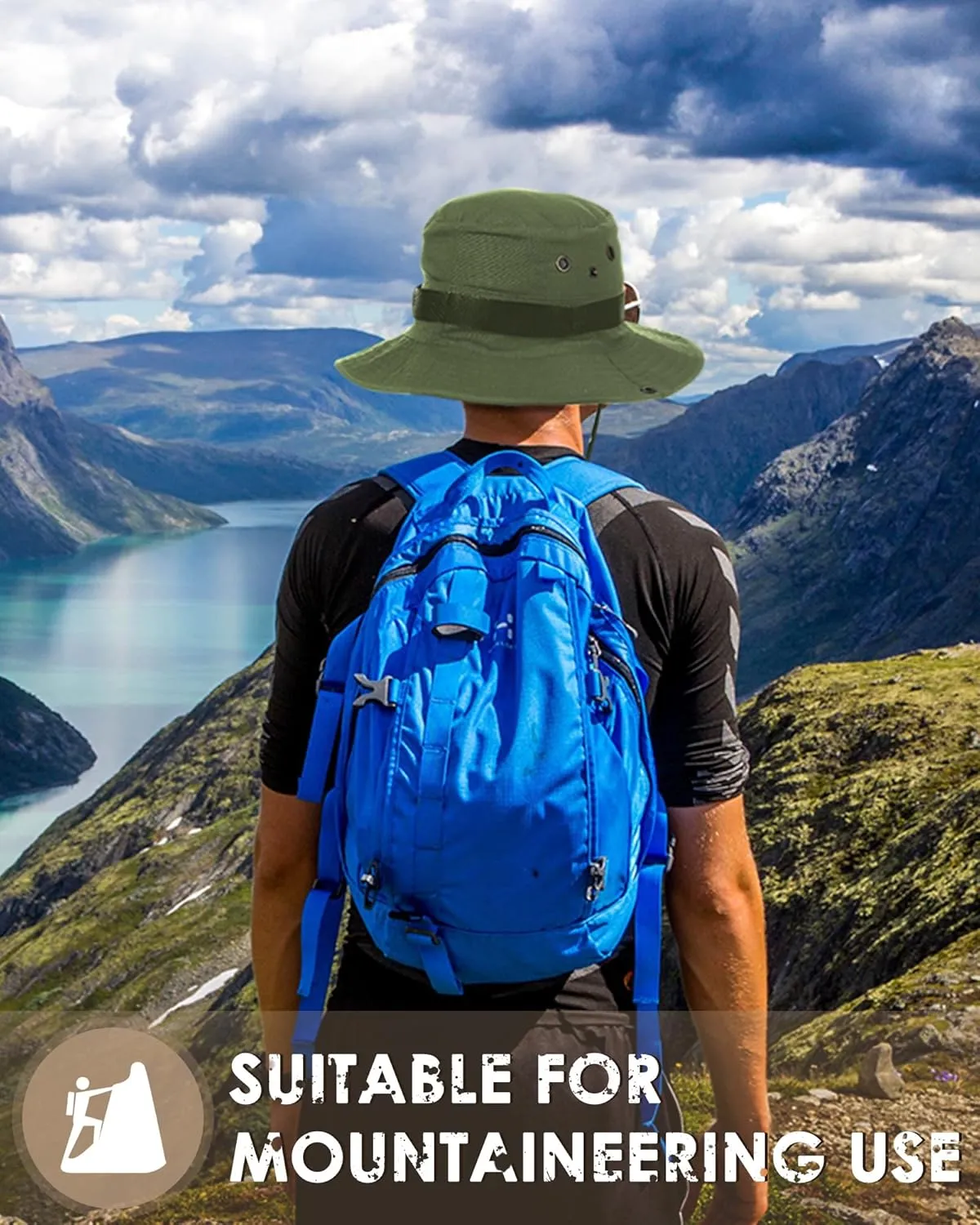 10 Pcs Wide Brim Boonie Hat Bucket Hats Camo Solid UV Sun Protection Fishing Hat for Men Women Hiking Safari Hunting