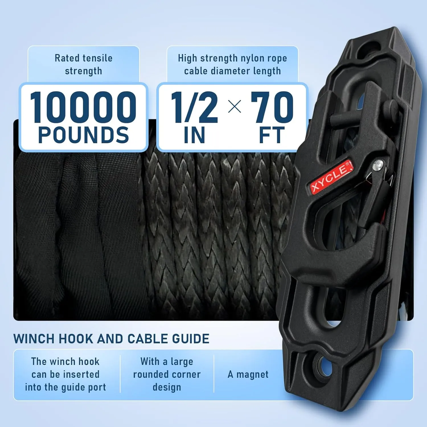 10000lbs Electric Winch 12V IP68waterproof Off-Road Vehicle Rescue winchs with2wireless Remote Controls and1/2"Synthetic Rope Suitable for Towing SUVs,Loggers,Trucks,Trailers,Jeeps,4WD(Black)