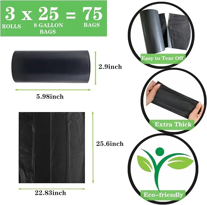 108 Portable Toilet Bags, 8 Gallon Biodegradable Camping Toilet Bags for Portable Potty, Thickened Compostable Toilet Waste Bags for 5 Gallon Bucket Trash Can Bin Liner RV Toilet Camping Car Outdoor