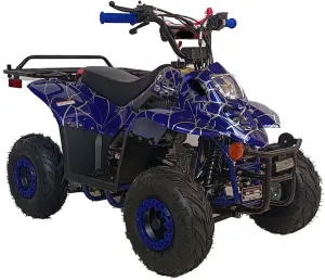 110cc ATV Four Wheelers Fully Automatic 4 Stroke Engine 6 Inch Tires Quads for Kids Spider Black
