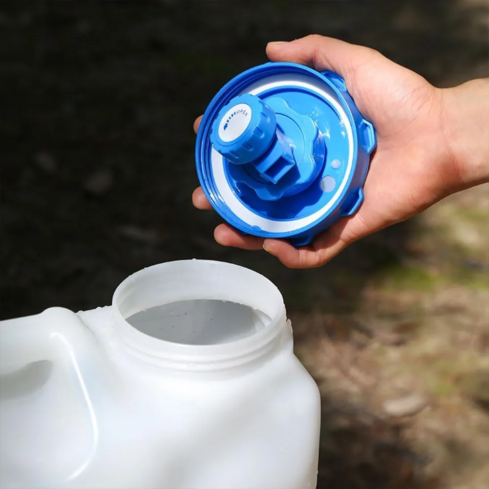 12L Camping Water Jug - Leak-Proof BPA-Free Water Container with Spigot, White/Green Outdoor Water Tank for Hiking, Picnics & Emergency Preparedness