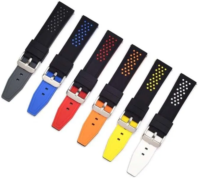 1PC Silicone Watch Band with Size 20mm 22mm 24mm 26mm, Quick Release Sport Waistband Replacement for Men and Women