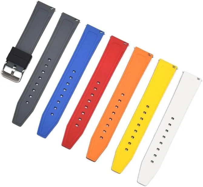 1PC Silicone Watch Band with Size 20mm 22mm 24mm 26mm, Quick Release Sport Waistband Replacement for Men and Women