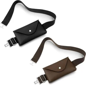 2 Pack Equestrian Belt Women Equestrian Bit Waist Bag for Phone 1. 5 Inch Elastic Horse Riding Belt with Silver Bit Buckle for Women Girls Horse Riders