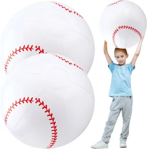 2 Pcs 40 Inch Inflatable Baseball Blow up Baseball Beach Balls Inflatable Pool Ball Toys for Summer Outdoor Pool Beach Birthday Party Favors