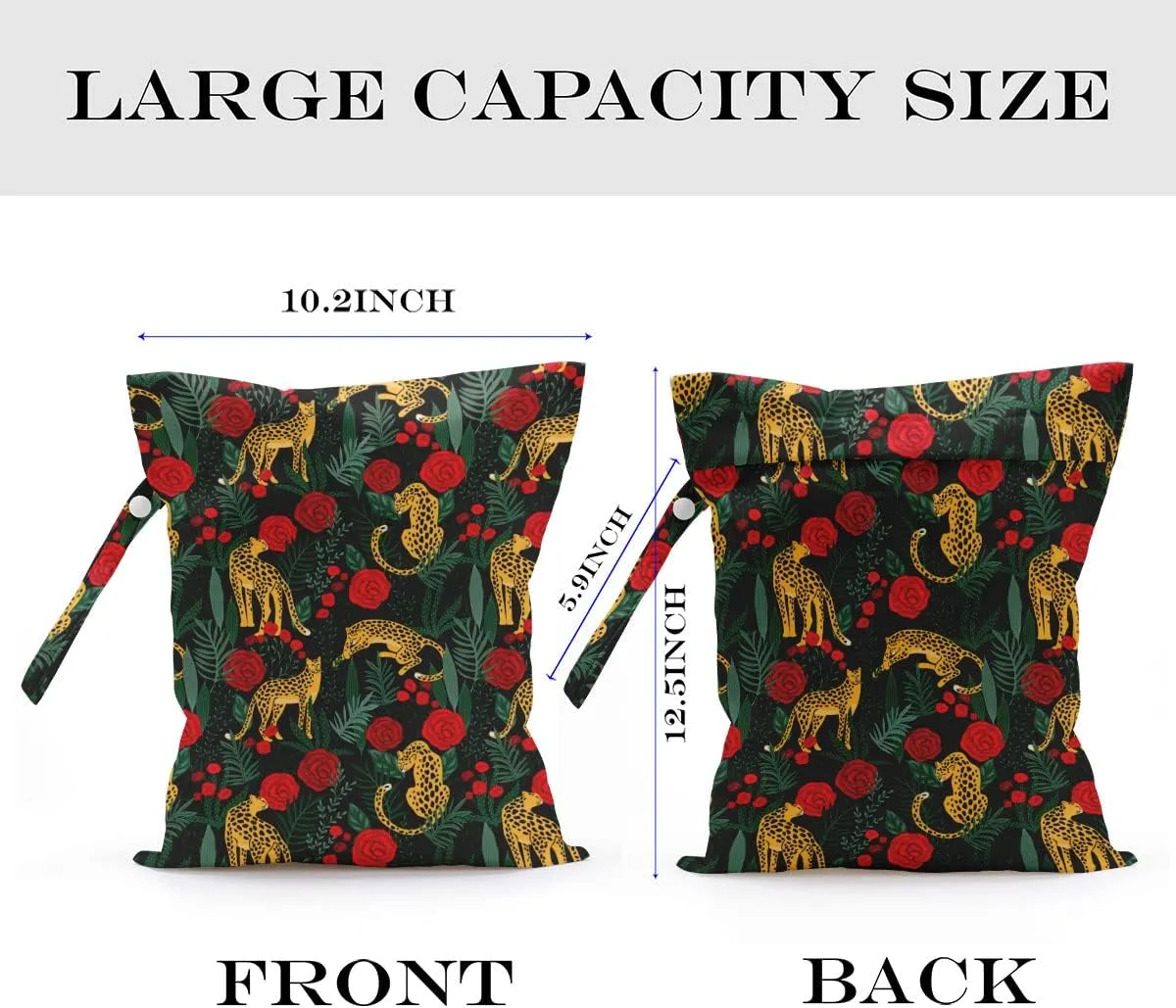 2 Pcs Wet Bag, Wet Dry Bag, Wet Bag for Swimsuit, Travel, Beach, Pool, Diapers, Dirty Yoga Gym Clothes, Toiletries, Makeup Bag, Banana Fruit Decor Banana Lover Gift for Women s.