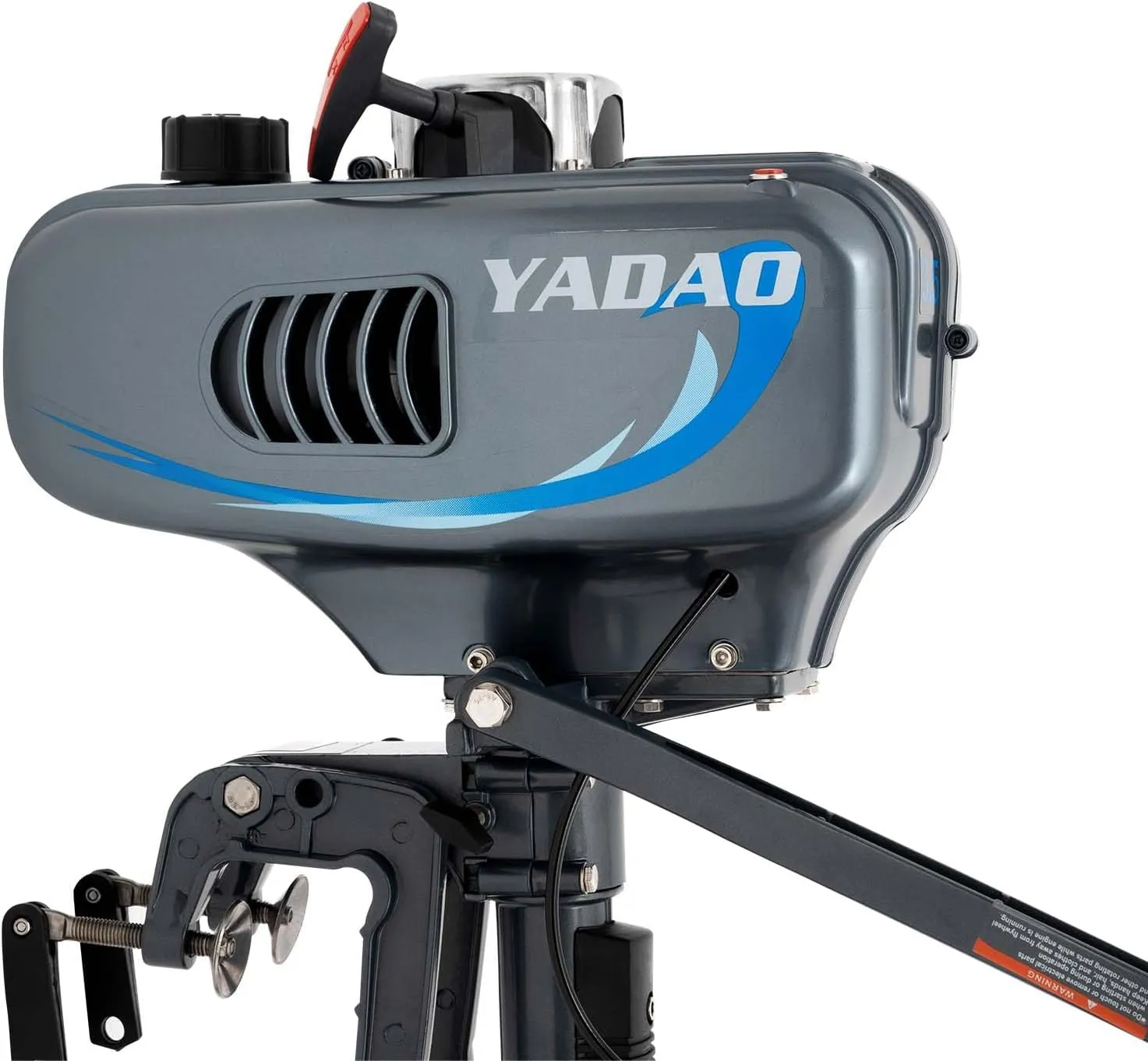 2-Stroke 3.5HP Outboard Motor, 49CC Gas Powered Fishing Marine Heavy Duty Boat Engine, Short Shaft Tiller Control Half Water-cooling Air-cooling CDI Ignition System for Inflatable Yachts Canoes Boat