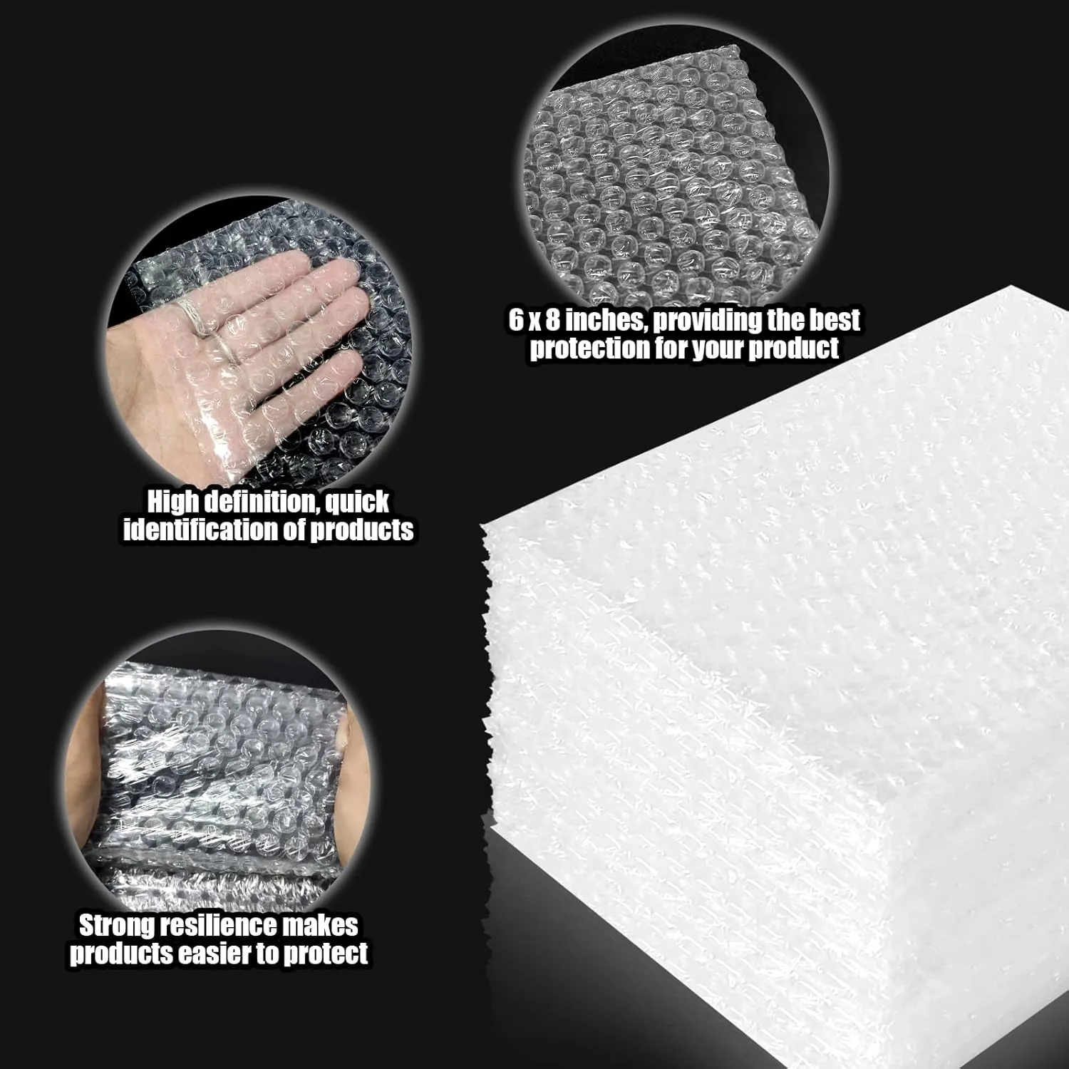 200 Pcs Bubble Wrap Pouches, 4 x 6 in Clear Bubble Wrap Bags Packing Materials for Fragile Items Wrap Sleeves for Packing Shipping