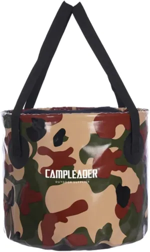 20L Collapsible Fishing Bucket, Leak Proof, Food Grade PVC, Portable Outdoor Basin, Travel and Camping Essential for Hiking, Road Trips and Outdoor Activities (Jungle Camo)