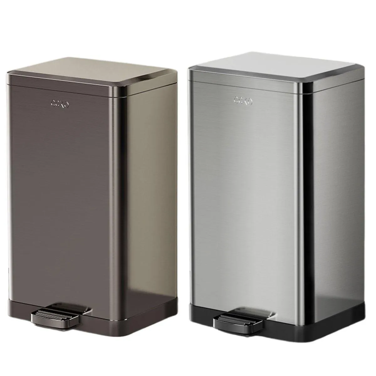 20L Rubbish Bin Foot Operated Household Trash Can with Lid Large Capacity