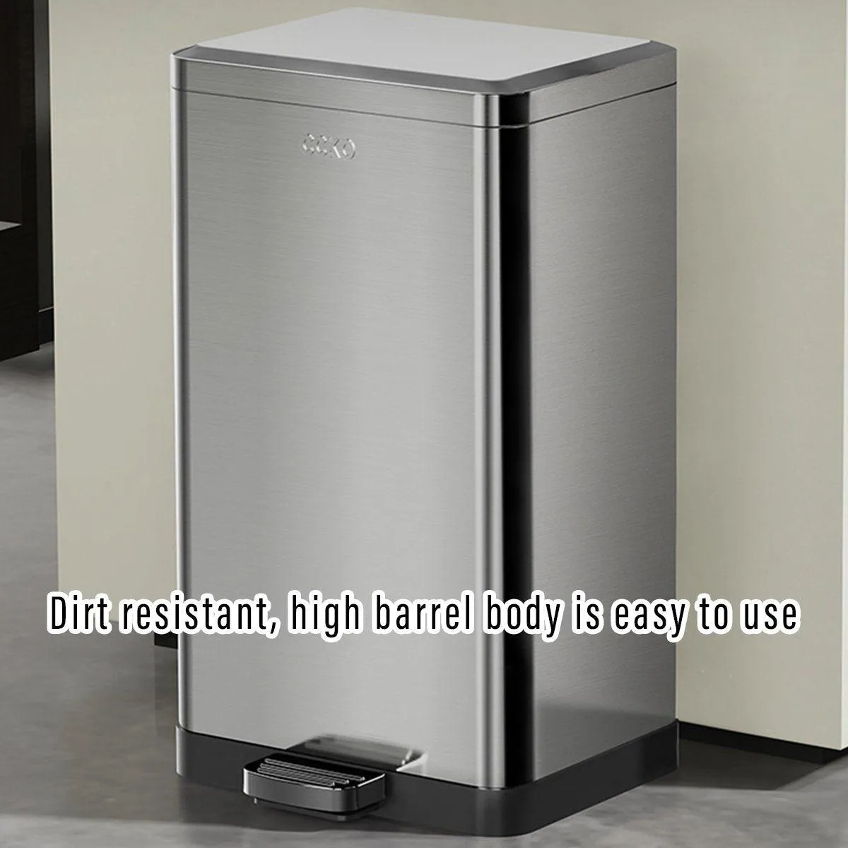 20L Rubbish Bin Foot Operated Household Trash Can with Lid Large Capacity