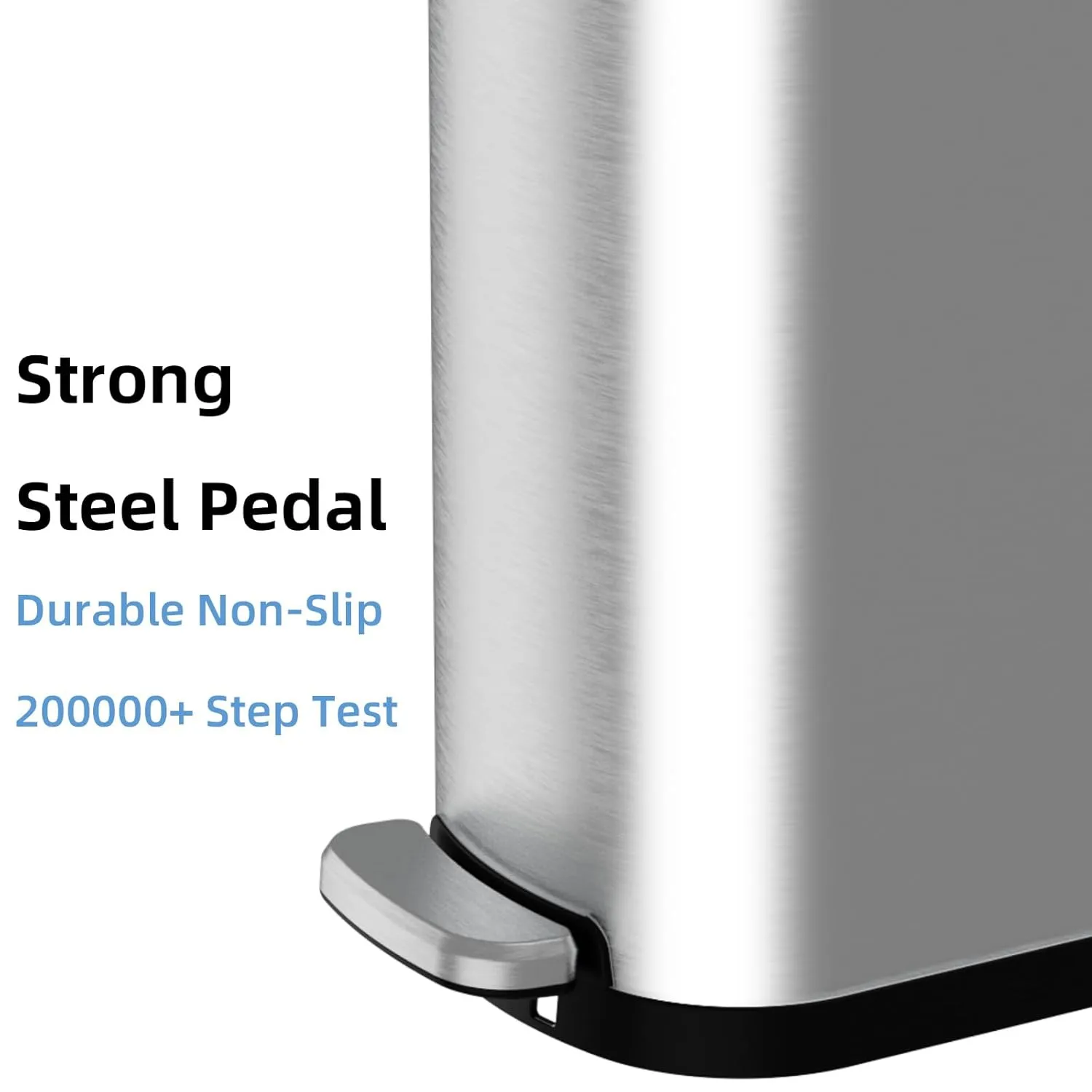 2.6 Gallon Slim Bathroom Trash Can with Soft Close Lid, 10L Stainless Steel Garbage Can with Removable Liner Bucket, for Narrow Spaces,Bathroom, Bedroom (Silver)