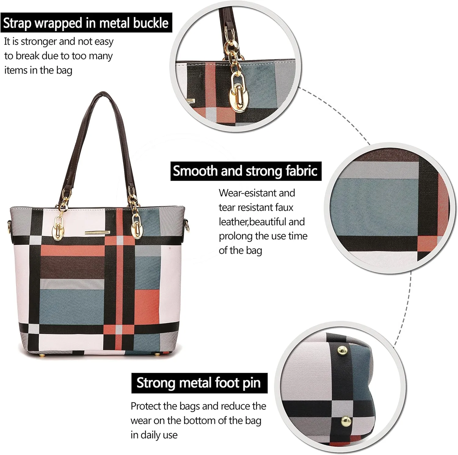2E-youth Designer Purses and Handbags for Women Satchel Shoulder Bag Tote Top Handle Bag