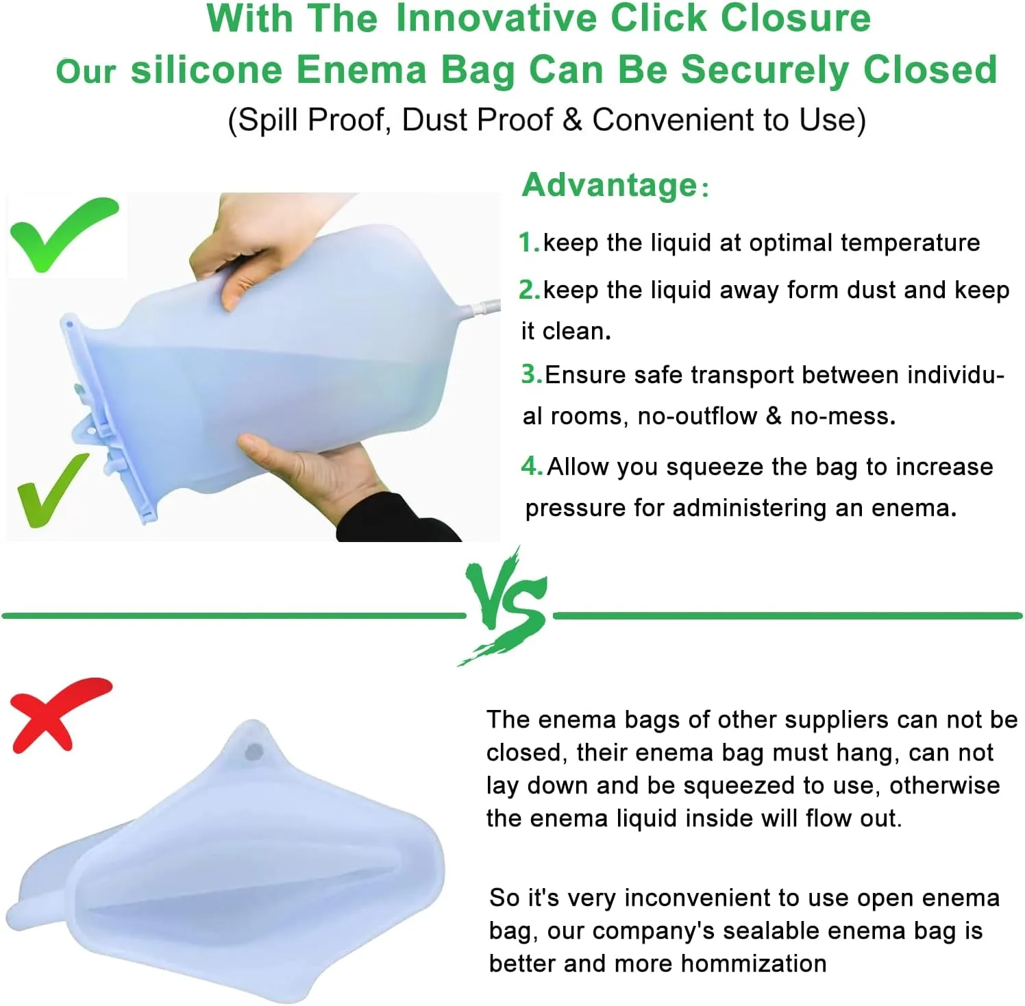 2L Enema Bucket Kit Colon Cleansing Silicone Enema Bag for Women Men 6Pcs Enema Nozzle Tips Colon Tube Hose Replacement, Clear Enema Kit Coffee Sealable Hot Water Bottle Shower Adult Kids Constipation