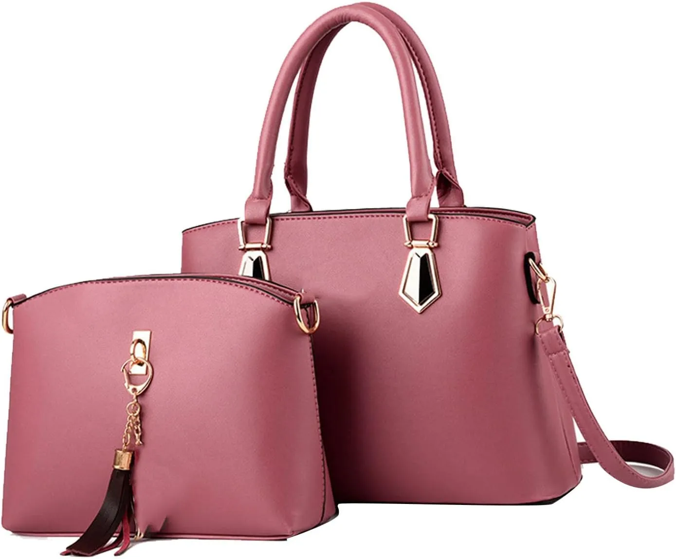 2PCS Women's Handbag Set, Large Capacity Fashionable PU Leather Shoulder Bag and Handbag, Ideal for Daily Use