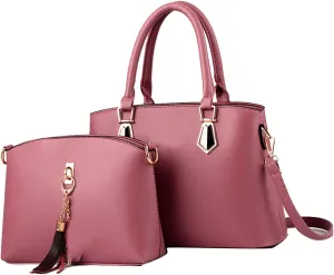2PCS Women's Handbag Set, Large Capacity Fashionable PU Leather Shoulder Bag and Handbag, Ideal for Daily Use