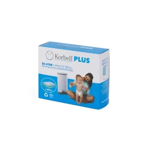 3-pack Korbell Refill for 26L Diaper Bin Diaper Disposal System Flexible Replacement Liners