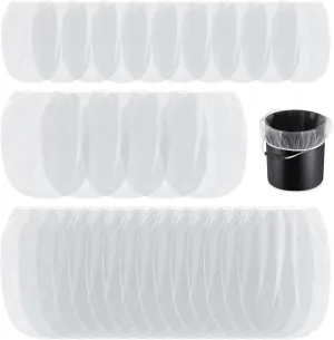 30 Pcs Fine Mesh Filter Bags - 5 Gallon, 2 Gallon & 1 Gallon - Disposable Paint Strainer with Elastic Top Opening - Hydroponic Filter Bag (White)