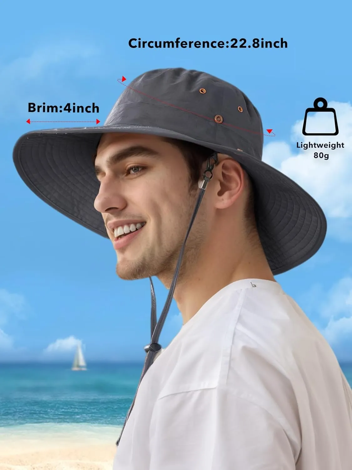 361° Sun Hats for Women Men UV Protection Summer Hat Wide Brim Packable UPF50 Cowboy Hat Hiking Fishing Hats Unisex