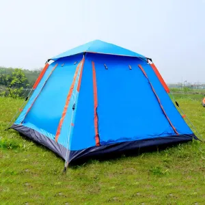 4 Person Tents Camping Tent Outdoor Tent Waterproof Foldable Tent with Moisture Pad 10D Waterproof Fabric,Family Party Tent for Grass, Beach, Park