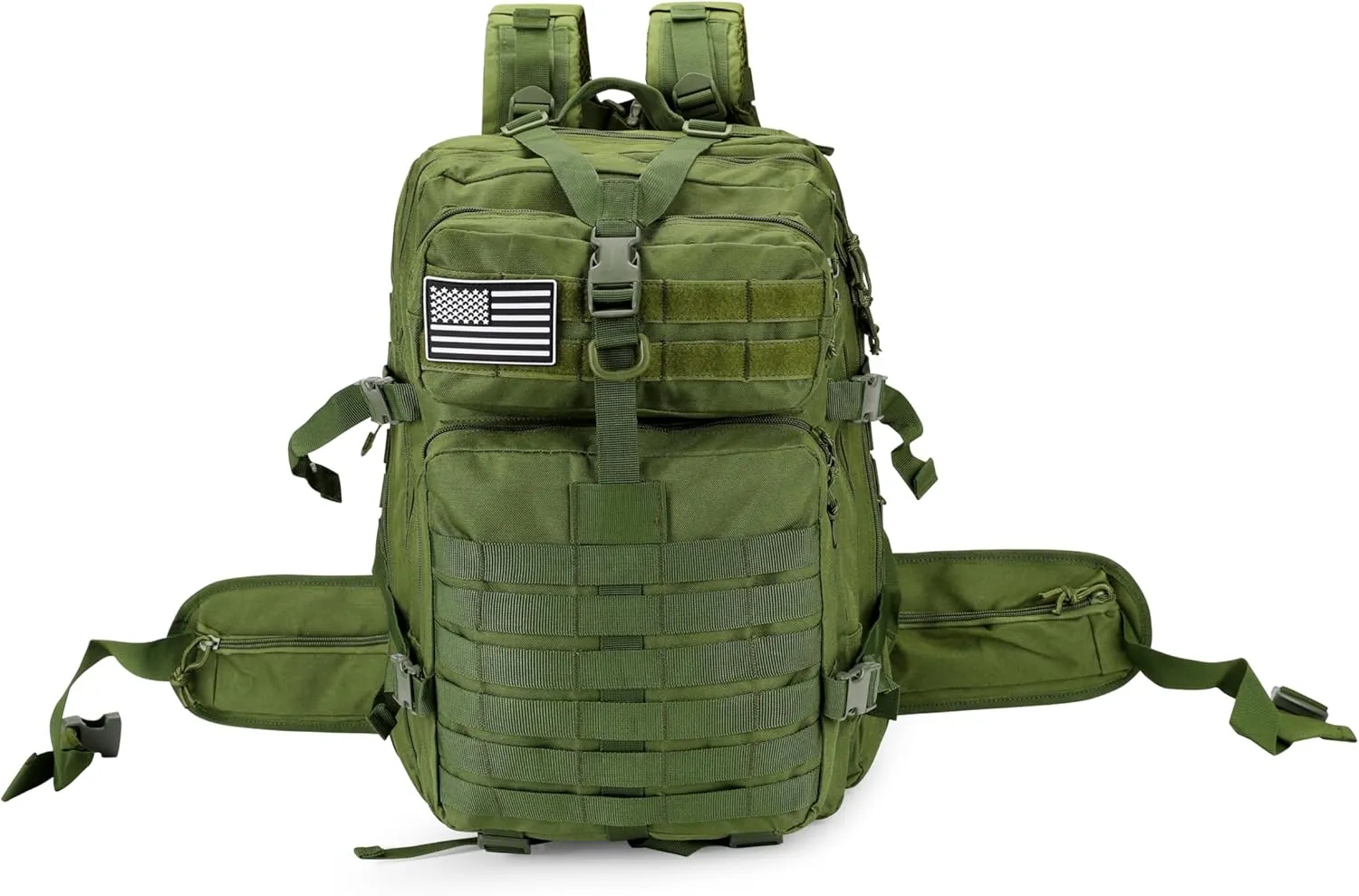 45L Tactical Backpacks Molle Military Assault Pack 3 Day Bug Out Bag for Tactics Gym Fitness Hiking Treeking Rucksack (Green)