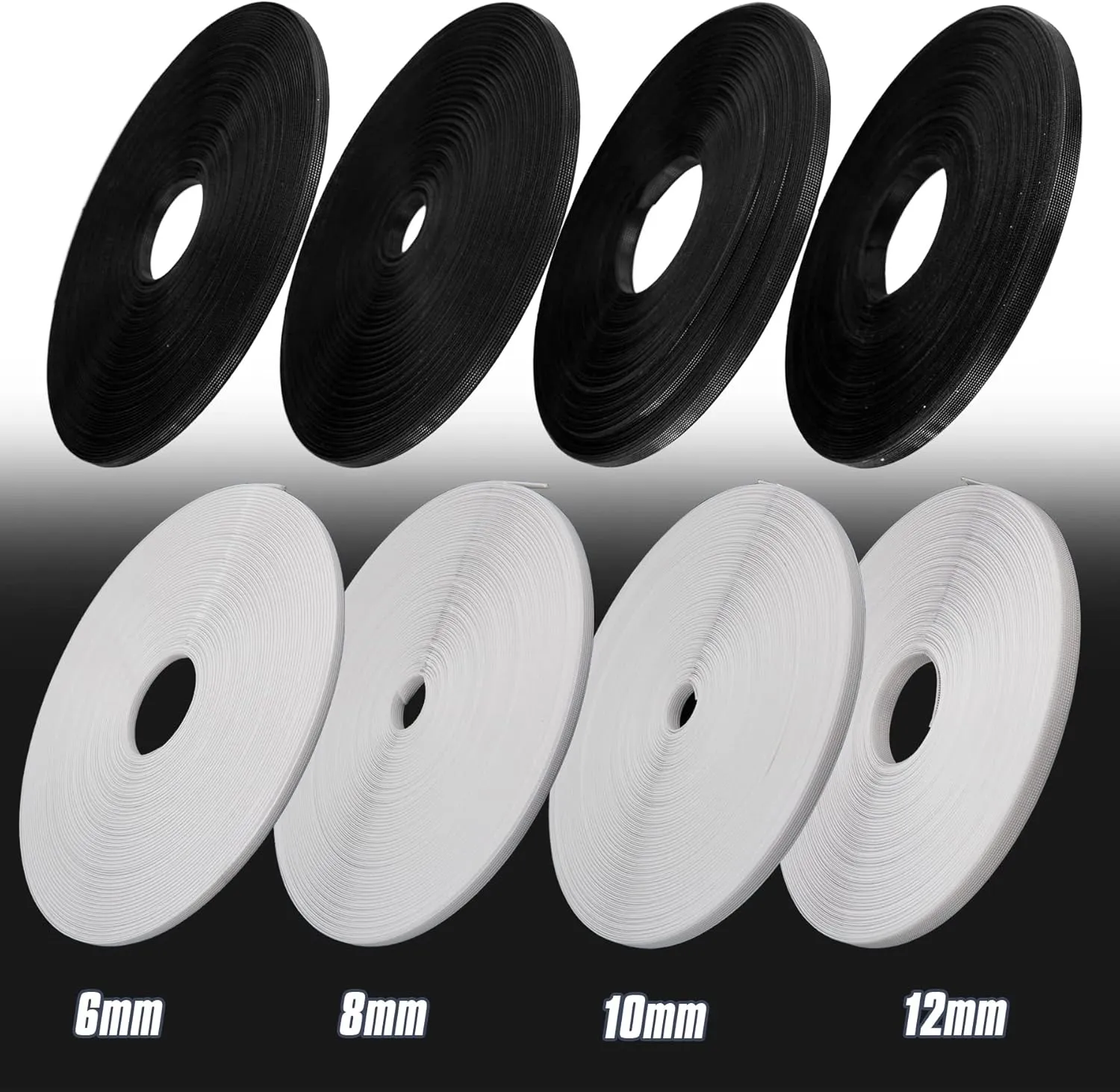 50 Yards High Density Polyester Boning for Sewing,Sew-Through Plastic Sewing Corset Boning for Wedding Party Bridal Gowns Dress(White,8mm)