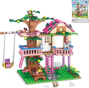 504PCS Tree House Building Kit for Kids Ages 6-12, STEM Creative Construction Toys Compatible with Major Brands, Birthday for Girls & Boys