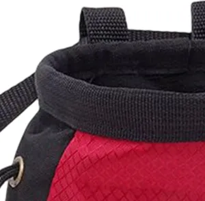 6X Rock Climbing Bouldering Chalk Bag Bucket Red