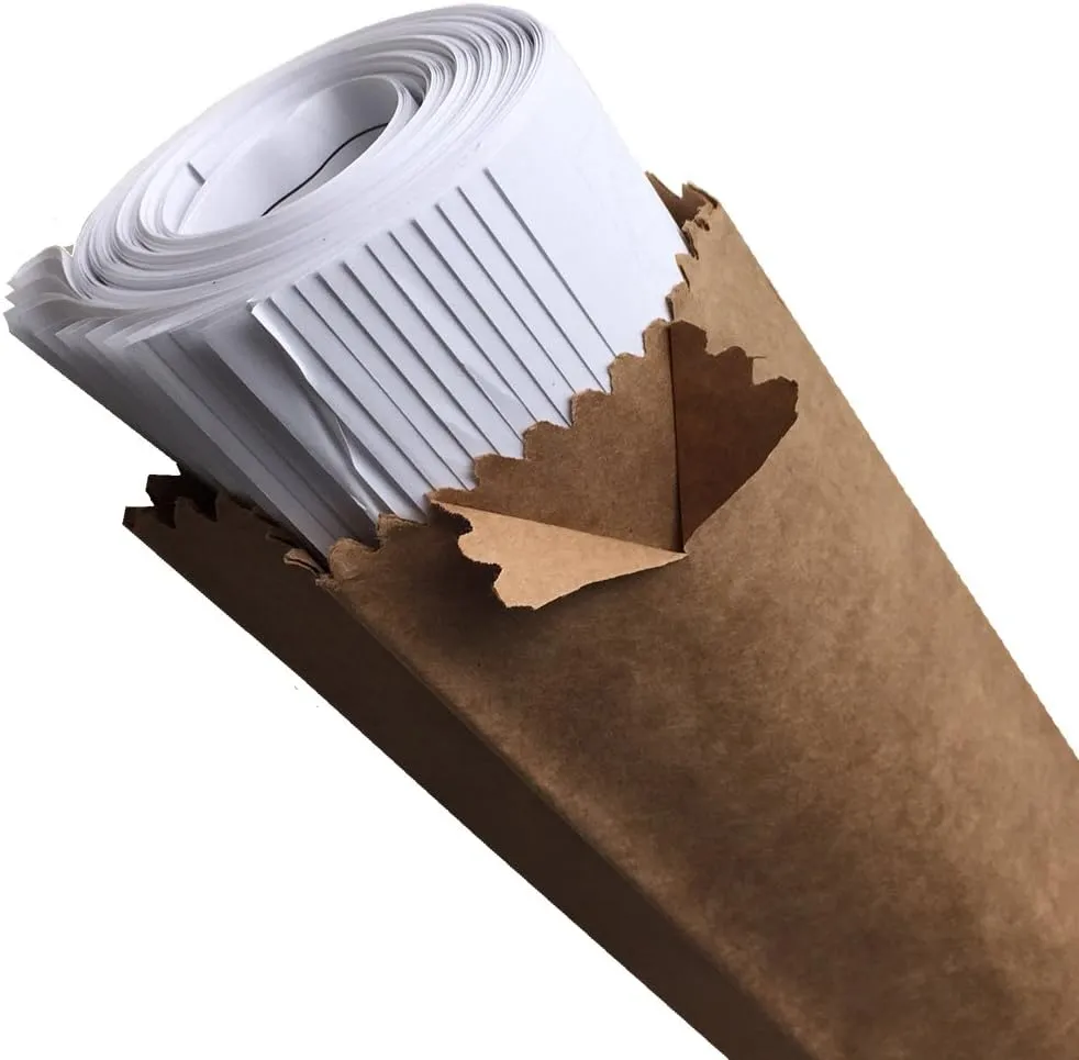 8.25” Opening, 44” Long, 25 Paper Blueprint Shipping Bags (PlanBags 8 x 5 x 44-25 Bags) 2-Ply 70# Kraft Paper •Poly is More Popular•