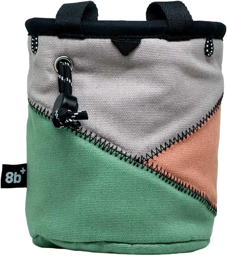8BPLUS PROBAG - Chalk Bag for Climbing & Bouldering - Belt, Carabiner and Giftbox Included - Wide Opening - Brush Holders for Left & Right Handers