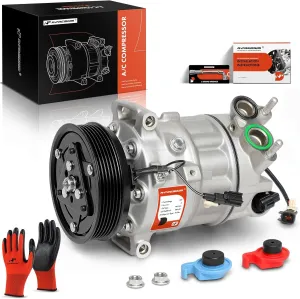 A-Premium Air Conditioner AC Compressor with Clutch Compatible with Volvo XC60 2015-2017 2019, XC90 2017-2022, S60 Cross Country 2017-2018, XC70 V60 Cross Country, S80, S90, V90 Cross Country, 2.0L