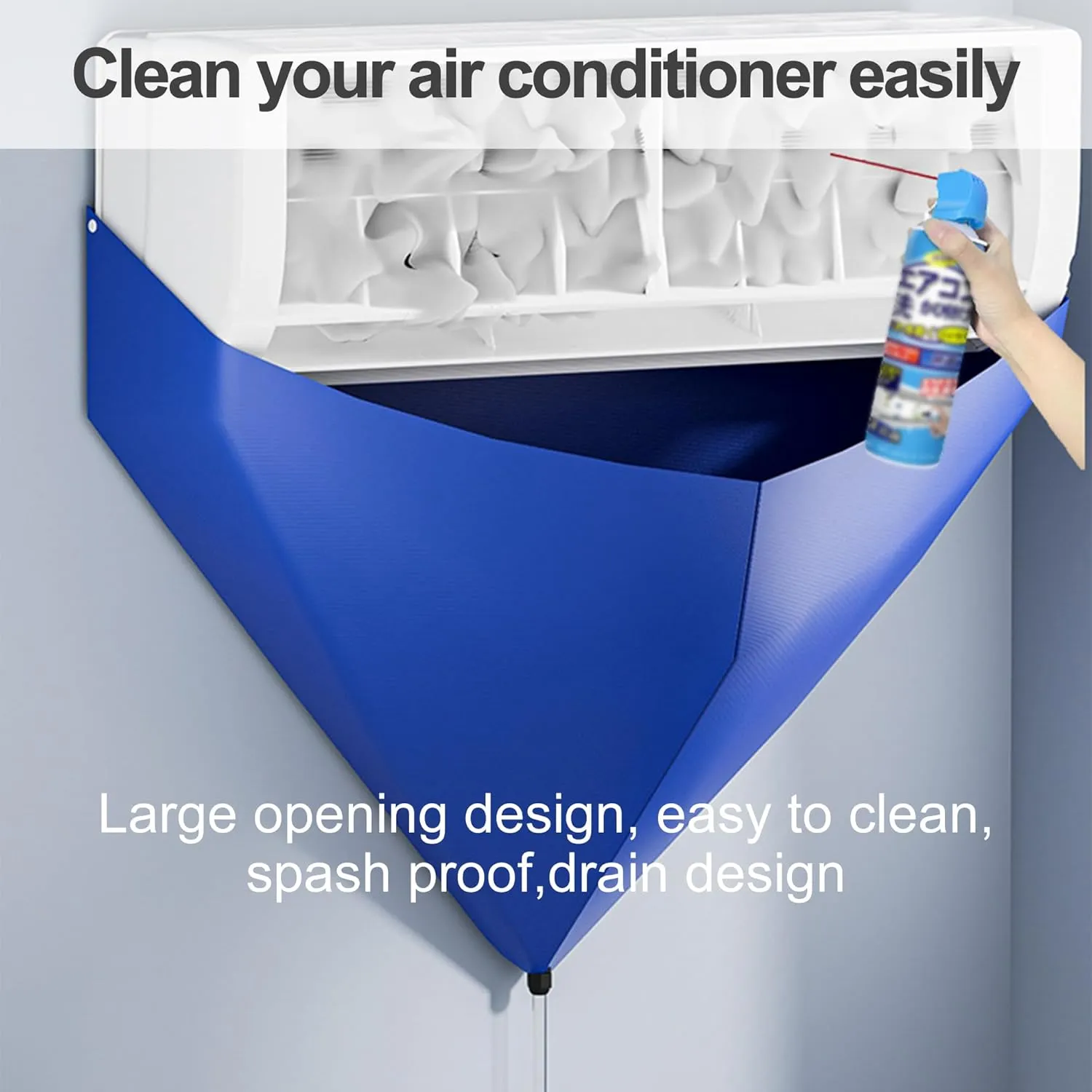 Ac Cleaning Bag, Air Conditioner Service Bag, Split Air Conditioner Cleaning Cover, Split Air Conditioning Cleaning Waterproof Cover Bag, Universal Size, Easy to Use, 2 Piece