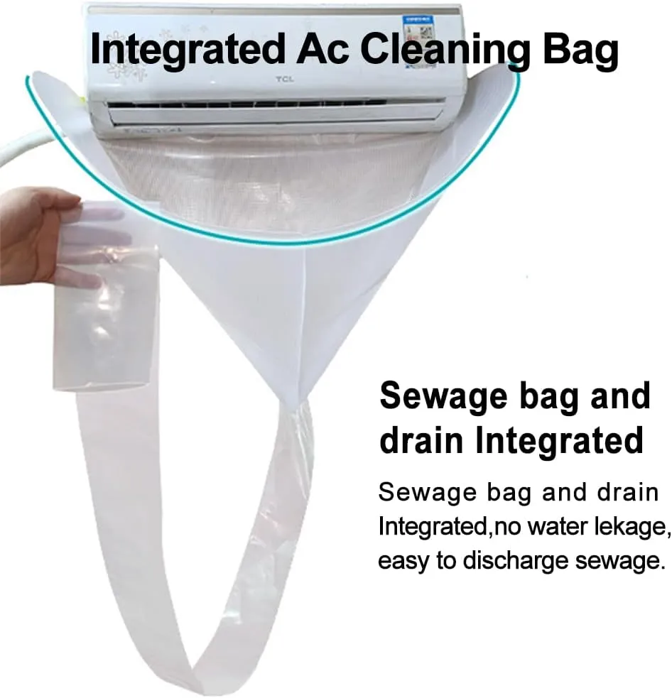 Ac Cleaning Kit, Air Conditioner Cleaning Kit, Ac Cleaning Bag, HVAC Cleaning Kit, Ac Cleaning Cover Bag, Large Size, Integrated Design for Easy Cleaning