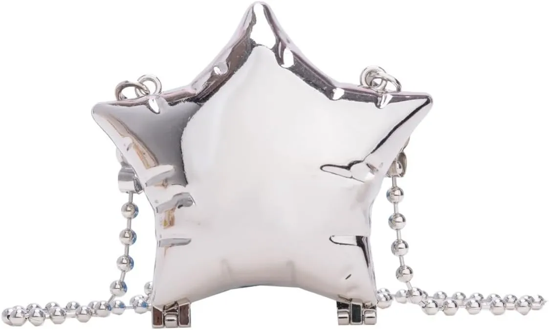 Acrylic Clutch Purse for Women Novelty Star Shaped Handbags Unique Purse for Party Cocktail Shoulder Bag
