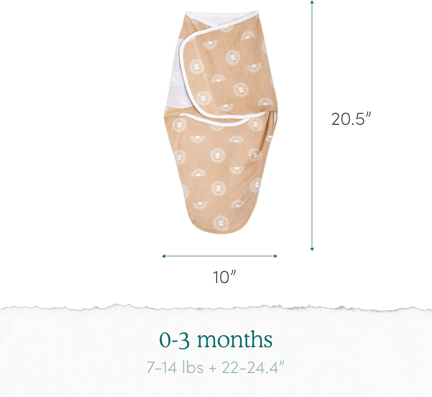aden   anais Essentials Easy Swaddle Wrap Quick Change with Bottom Zipper, Snug Cotton Knit Baby Wrap Swaddle Blanket for Newborns, TOG 1.0, 3-Pack, Fairy Tale Flowers, 0-3 Months, Small/Medium