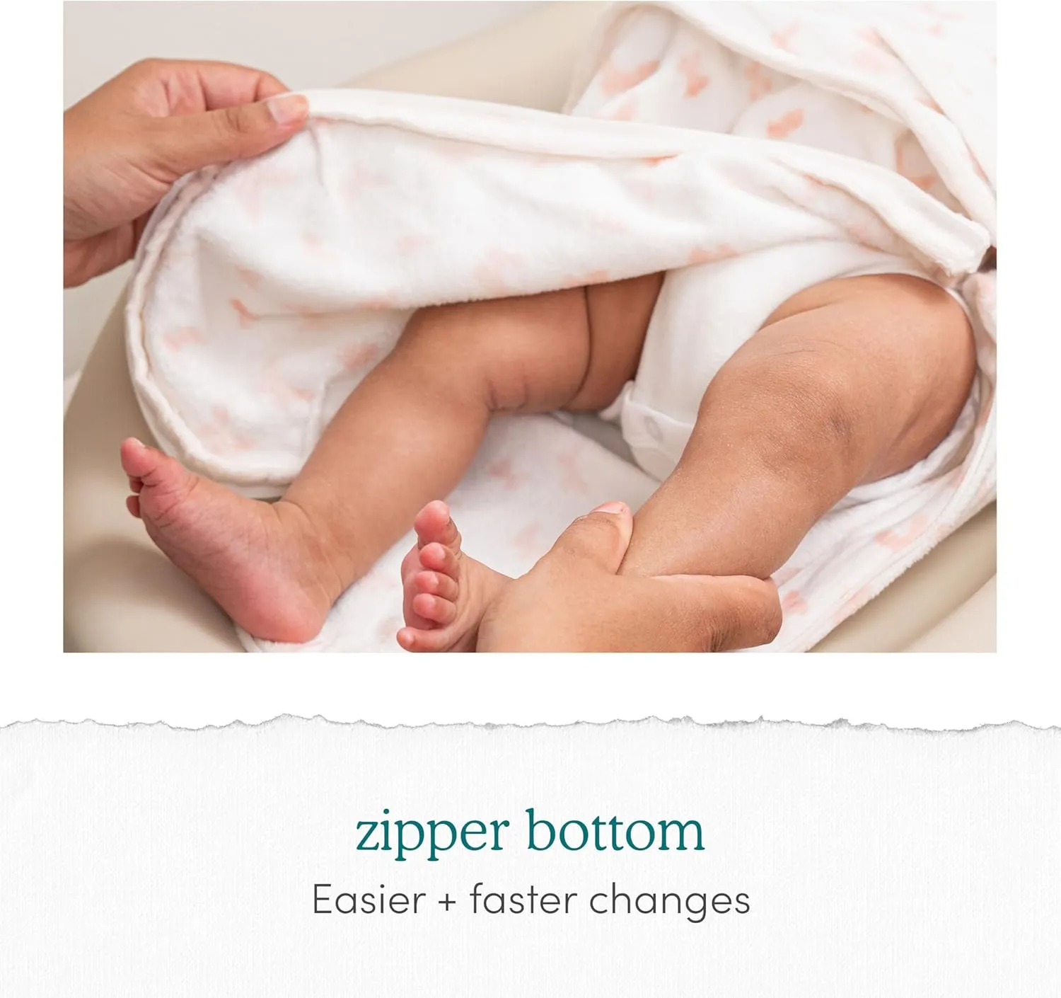 aden   anais Essentials Easy Swaddle Wrap Quick Change with Bottom Zipper, Snug Cotton Knit Baby Wrap Swaddle Blanket for Newborns, TOG 1.0, 3-Pack, Fairy Tale Flowers, 0-3 Months, Small/Medium