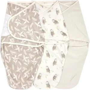 aden   anais Essentials Velboa Wrap 3 Pack, Zipper Bottom for Quick Diaper Change, Newborn Cozy Swaddle Blanket for Safer Sleep, Adjustable, Hip Healthy, TOG 1.5, Rockland Marsh, 0-3 Months