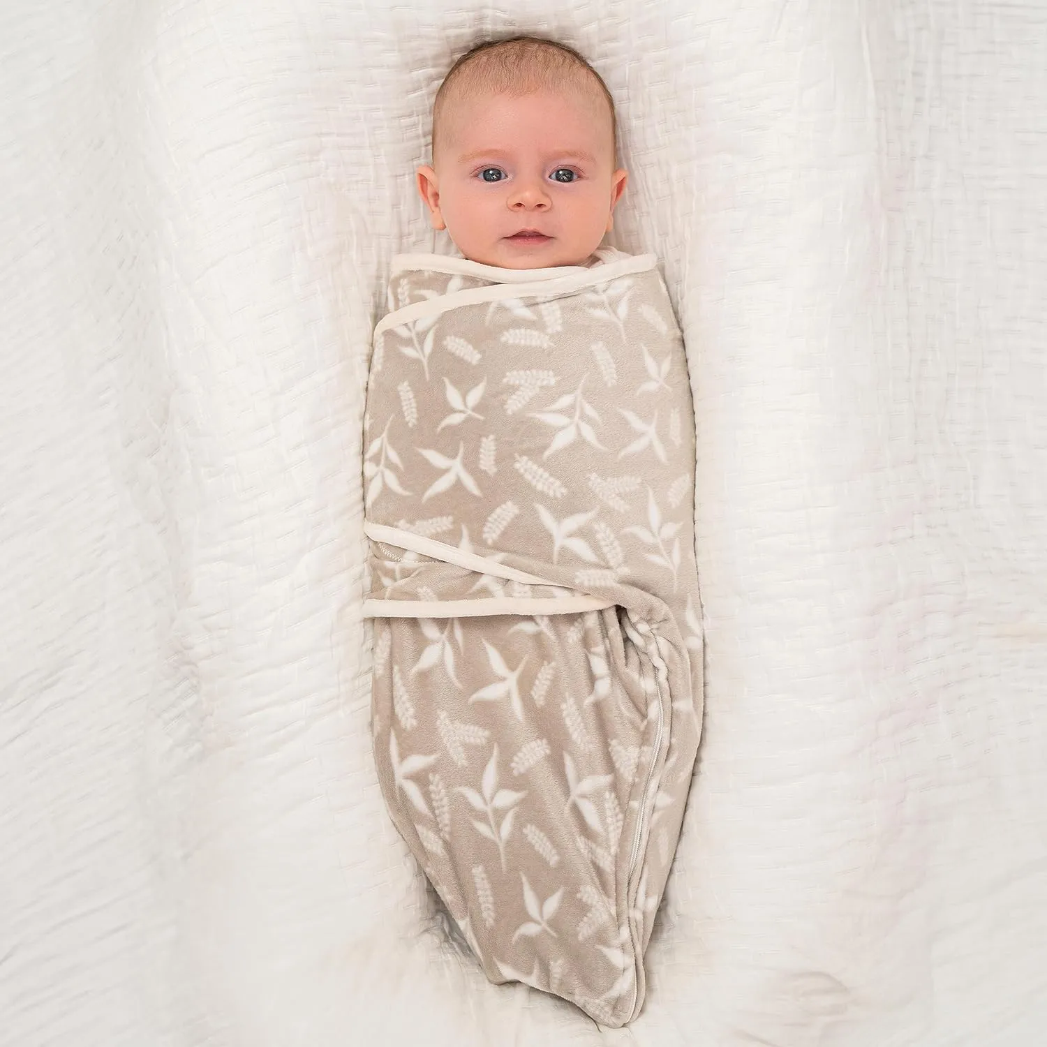 aden   anais Essentials Velboa Wrap 3 Pack, Zipper Bottom for Quick Diaper Change, Newborn Cozy Swaddle Blanket for Safer Sleep, Adjustable, Hip Healthy, TOG 1.5, Rockland Marsh, 0-3 Months