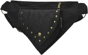 Adjustable Strap Waist Bag with Zipper for Theatrical Events and Halloween