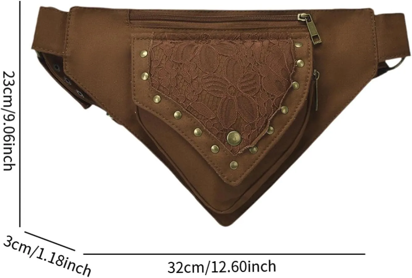 Adjustable Strap Waist Bag with Zipper for Theatrical Events and Halloween
