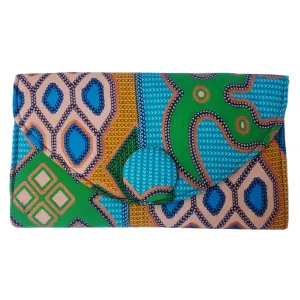 Ahiastring rican Clutch Purse - Handmade Kente Design - Tribal Inspired Bag Limited edition. (M 2000)
