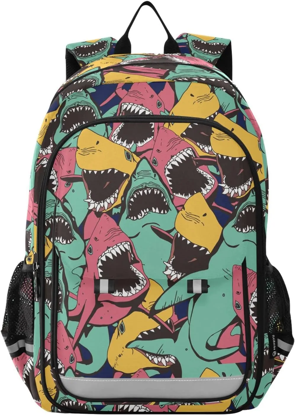 ALAZA Angry Shark Sea Animal Laptop Backpack Purse for Women Men Travel Bag Casual Daypack with Compartment & Multiple Pockets