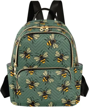 ALAZA Cute Bee Women’s Backpack Purse Causal Daypack Work Travel College Business Trip Bag Shoulder Bag