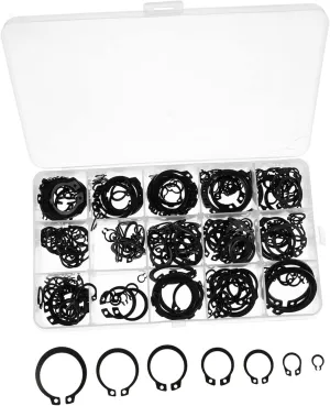 Alipis 320pcs External C-clip Retaining Rings Assortment Kit Snap Rings for Heavy Duty Use