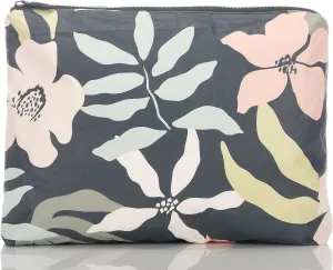 ALOHA Collection Mid Pouch, Lightweight, Packable, & Splash-Proof Pouch for Travel, Makeup, Toiletries, Organization, Gym, Pool & Beach. Easy to Clean Material. (11" x 8.5")