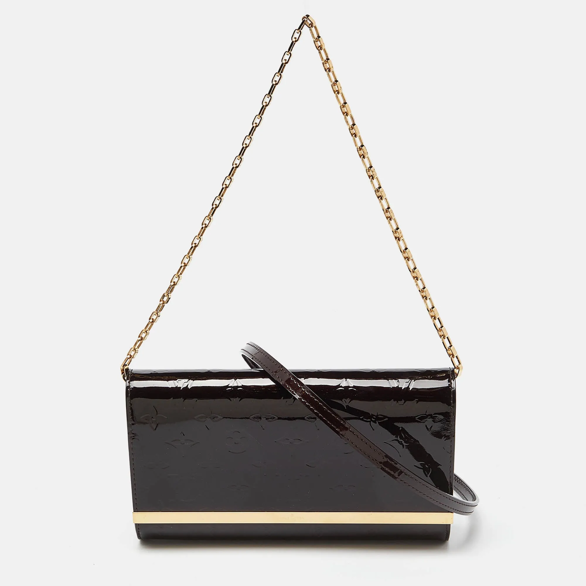 Amarante Monogram Vernis Ana Clutch Bag