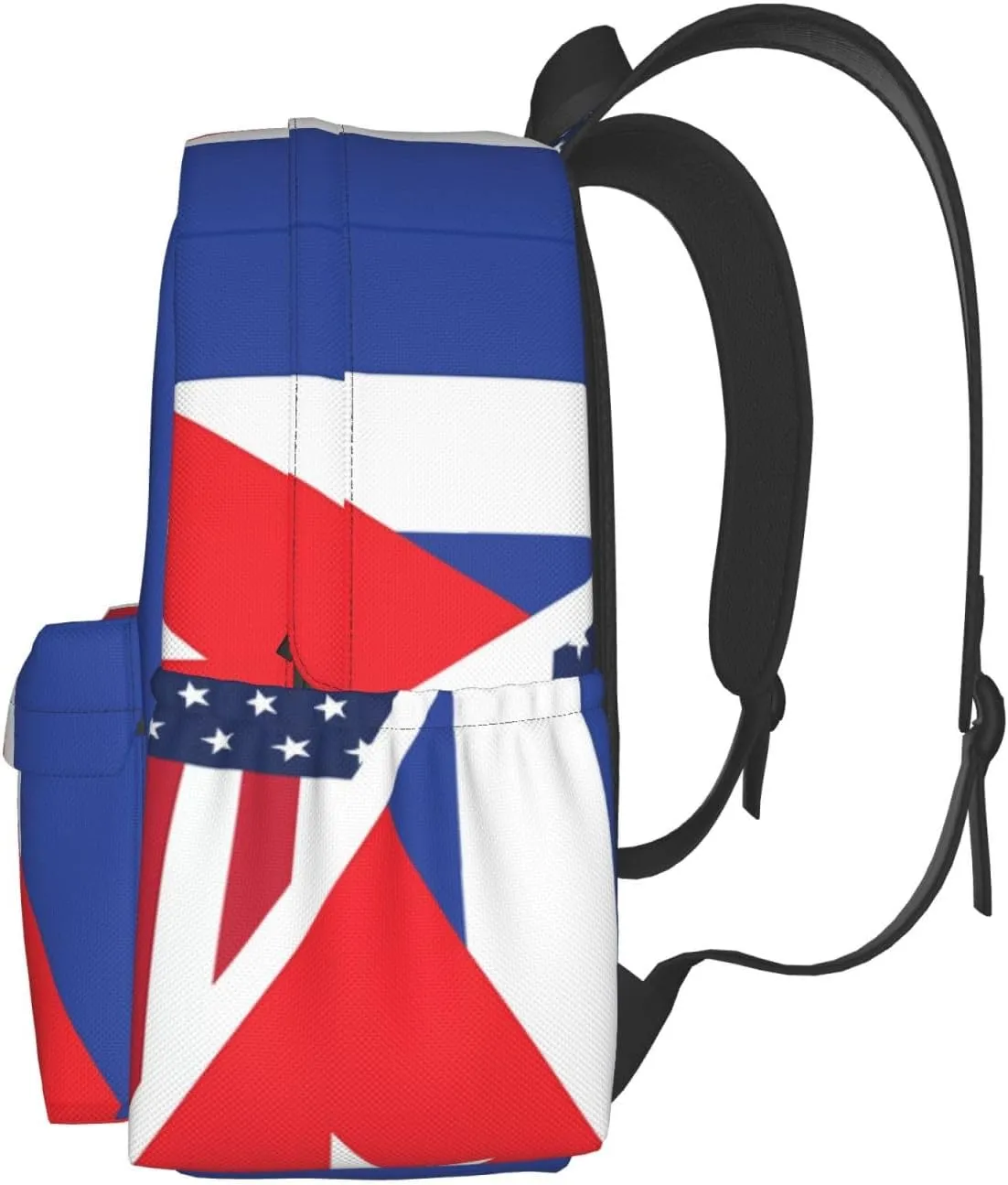 American and Cuban Flag Large Travel Backpack Casual Backpacks Laptop Daypack Working Rucksack Lightweight Back Pack Sports Bag with Adjustable Shoulder Strap