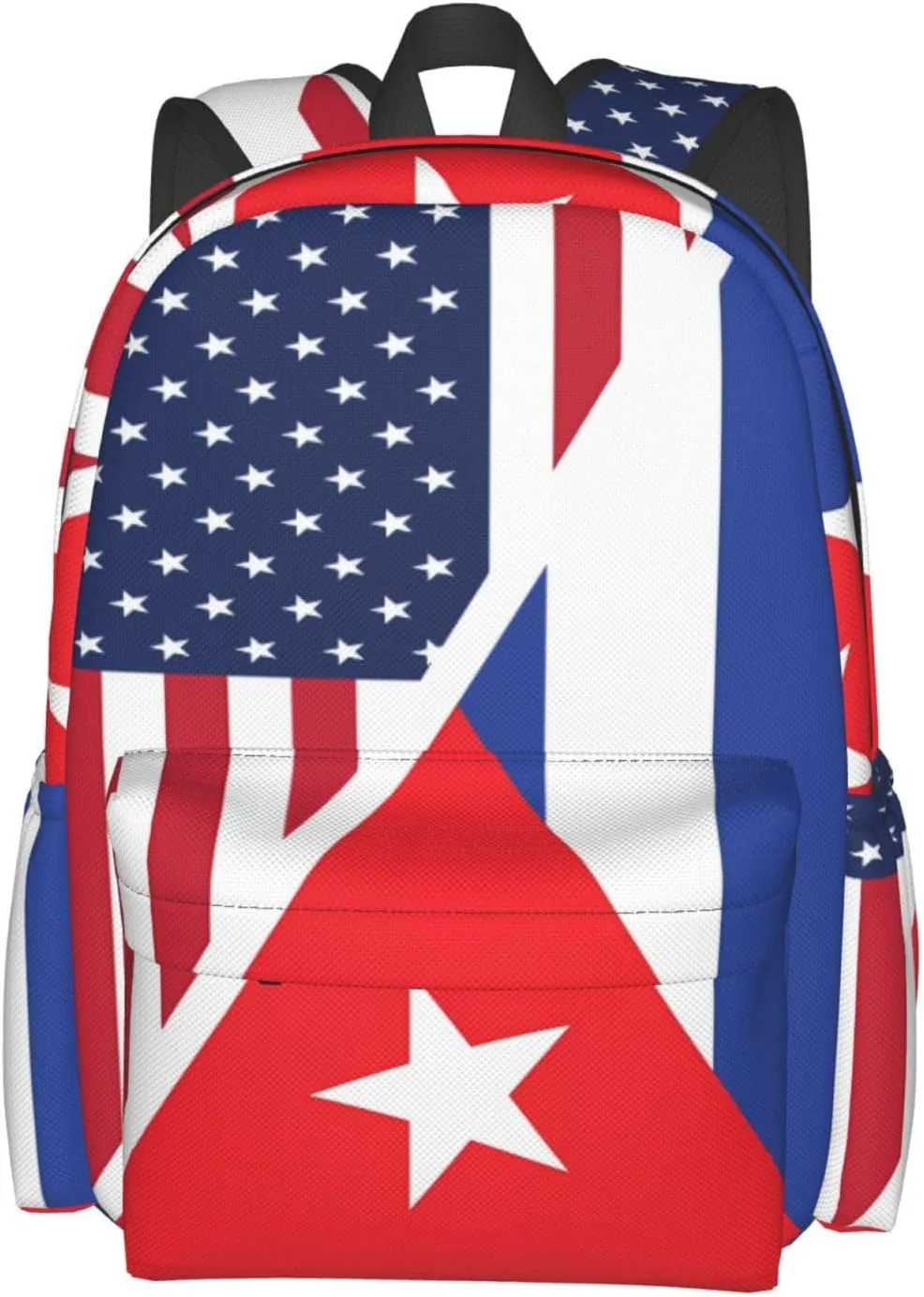 American and Cuban Flag Large Travel Backpack Casual Backpacks Laptop Daypack Working Rucksack Lightweight Back Pack Sports Bag with Adjustable Shoulder Strap