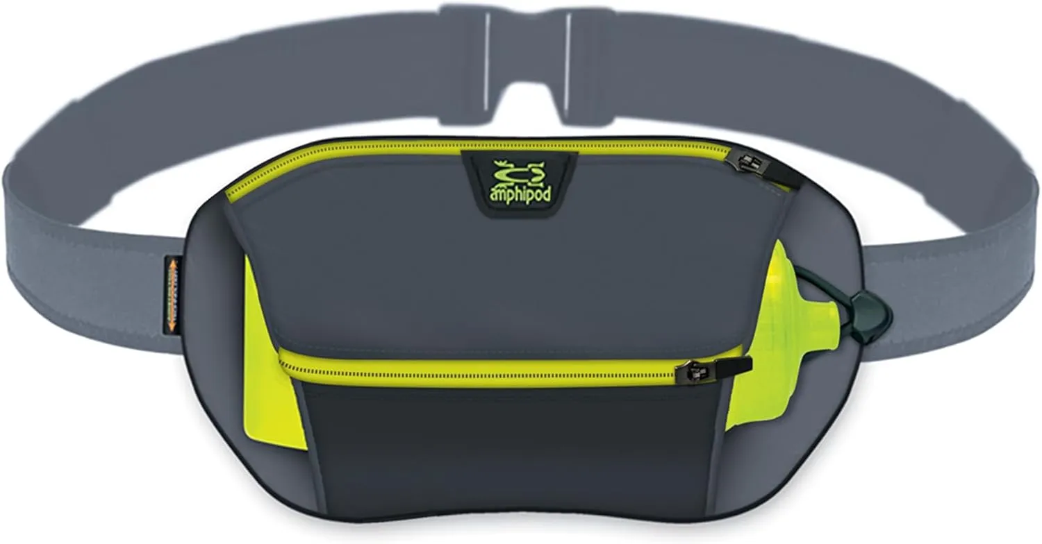 Amphipod Velocity Plus Bottle Pack, Storage & Hydration Belt, 5K/10K, Endurance & Ultra Running, Men & Women (20 oz.) - Char/Viz - 20 oz