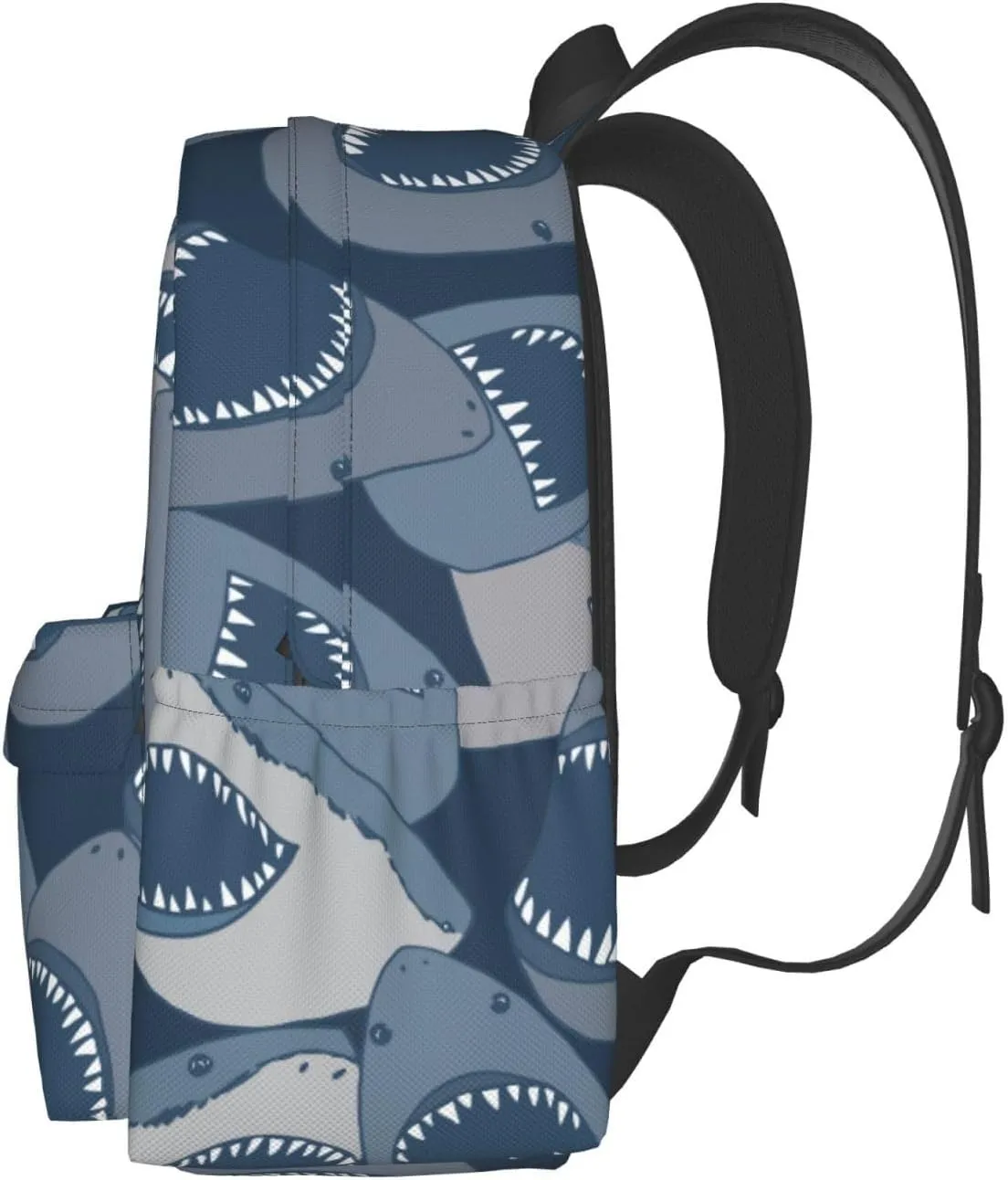 Angry Sharks Sea Animal Laptop Backpack For Men Women, Lightweight Daypack Bookbag For Daily Commutes Business Travel Hiking